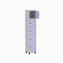 Ver imagem 2 de Armário Locker Guarda Volume Aço Light 5 Portas 34,5x179,5cm Cinza