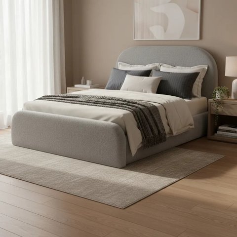 Cama Queen Estofada Alto Padrão Quarto Aconchegante Requinte Acabamento Premium Confortável e Linda: