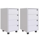 Ver imagem 1 de Kit 2 Gaveteiros 4 Gavetas Office Branco