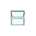 Ver imagem 2 de Vitro Basculante 40x40 Alumínio Branco Vidro Liso