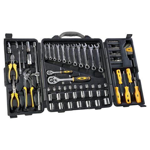 Kit de Ferramentas Wf M110 com 100 Peças em Aço Cromo Vanádio, Maleta de Armazenamento Wap