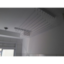 Ver imagem 3 de Varal de Teto Individual 10 Varetas Aluminio Branco - 100cm