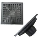 Ver imagem 1 de Ralo Aluminio Preto Fosco 20x20 Coletor 4 Polegadas Tela