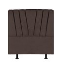 Ver imagem 1 de Cabeceira Estofada Cama Box Solteiro Bélgica 110cm Courino:marrom