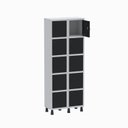 Ver imagem 2 de Armário Locker Guarda Volume Aço Light 10 Portas 69x179,5cm Cinza
