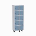 Ver imagem 1 de Armário Locker Guarda Volume Aço Light 10 Portas 69x179,5cm Roxo/Cinza/Lilás