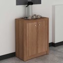 Ver imagem 3 de Kit Escritório C/ Mesa em L com Gavetas e Balcão 2 Portas Am Cor:amêndoa