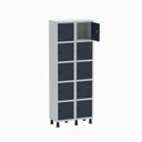 Ver imagem 2 de Armário Locker Guarda Volume Aço Light 10 Portas 69x179,5cm Verde/Cinza