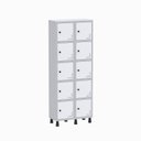 Ver imagem 1 de Armário Locker Guarda Volume Aço Light 10 Portas 69x179,5cm Preto/Cinza