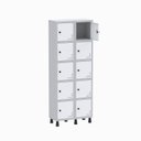 Ver imagem 2 de Armário Locker Guarda Volume Aço Light 10 Portas 69x179,5cm Preto/Cinza