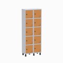 Ver imagem 1 de Armário Locker Guarda Volume Aço Light 10 Portas 69x179,5cm Verde/Cinza
