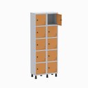 Ver imagem 2 de Armário Locker Guarda Volume Aço Light 10 Portas 69x179,5cm Verde/Cinza
