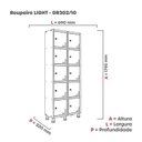 Ver imagem 4 de Armário Locker Guarda Volume Aço Light 10 Portas 69x179,5cm Roxo/Cinza/Lilás