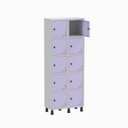 Ver imagem 3 de Armário Locker Guarda Volume Aço Light 10 Portas 69x179,5cm Roxo/Cinza/Lilás