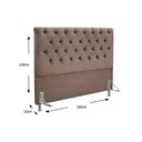 Ver imagem 2 de Cabeceira Cama Box Estofada Queen Queen Embaixatriz Suede Bege - Simbal