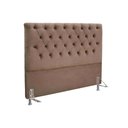 Ver imagem 1 de Cabeceira Cama Box Estofada Queen Queen Embaixatriz Suede Bege - Simbal