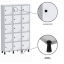Ver imagem 4 de Armário Locker Guarda Volume Aço Light 15 Portas 103,5x179,5cm Preto/Cinza