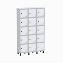 Ver imagem 1 de Armário Locker Guarda Volume Aço Light 15 Portas 103,5x179,5cm Preto/Cinza