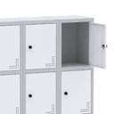 Ver mais imagens de Armário Locker Guarda Volume Aço Light 15 Portas 103,5x179,5cm Preto/Cinza