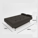Ver imagem 7 de sofá cama 1,80m França Suede Marrom Adonai Estofados