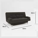 Ver imagem 5 de sofá cama 1,80m França Suede Marrom Adonai Estofados