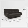sofá cama 1,80m França Suede Marrom Adonai Estofados - 5