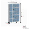 Armário Locker Guarda Volume Aço Light 15 Portas 103,5x179,5cm - 2