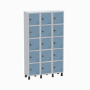 Ver imagem 1 de Armário Locker Guarda Volume Aço Light 15 Portas 103,5x179,5cm