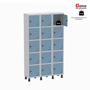 Ver imagem 6 de Armário Locker Guarda Volume Aço Light 15 Portas 103,5x179,5cm Roxo/Cinza/Lilás