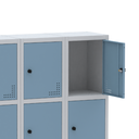 Ver mais imagens de Armário Locker Guarda Volume Aço Light 15 Portas 103,5x179,5cm Roxo/Cinza/Lilás