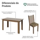Ver imagem 4 de Conjunto Sala de Jantar Lucena Mesa Tampo de Madeira 6 Cadeiras Rustic/crema/bege Marrom Madesa