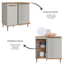 Ver mais imagens de Cozinha Modulada Completa Isabelle 10 Peças com Torre Quente Para 2 fornos