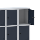 Ver imagem 7 de Armário Locker Guarda Volume Aço Light 15 Portas 103,5x179,5cm Verde/Cinza