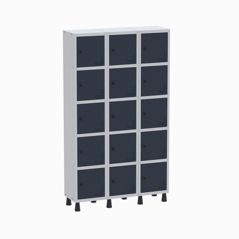 Armário Locker Guarda Volume Aço Light 15 Portas 103,5x179,5cm