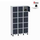 Ver imagem 6 de Armário Locker Guarda Volume Aço Light 15 Portas 103,5x179,5cm Verde/Cinza