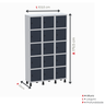 Armário Locker Guarda Volume Aço Light 15 Portas 103,5x179,5cm - 2