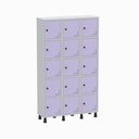 Ver imagem 1 de Armário Locker Guarda Volume Aço Light 15 Portas 103,5x179,5cm Cinza