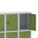Ver mais imagens de Armário Locker Guarda Volume Aço Light 15 Portas 103,5x179,5cm Verde/Cinza