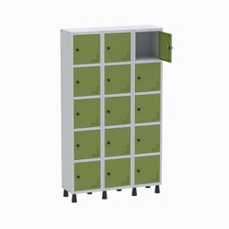 Armário Locker Guarda Volume Aço Light 15 portas 103,5x179,5cm - 3