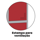 Ver imagem 4 de Armário Locker Guarda Volume Aço Light 15 Portas 103,5x179,5cm Vermelho/Cinza