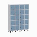 Ver imagem 1 de Armário Locker Guarda Volume Aço Light 20 Portas 138x179,5cm Roxo/Cinza/Lilás