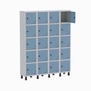 Ver imagem 2 de Armário Locker Guarda Volume Aço Light 20 Portas 138x179,5cm Roxo/Cinza/Lilás