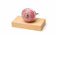 Ver imagem 2 de Puxador de Porcelana Indiano Vermelho 6 Cm