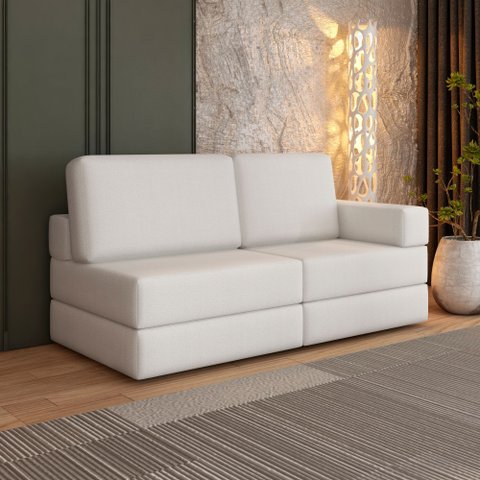 Sofá Cama À Vácuo 2 Lugares Linha Modular Flip Magic Yescasa
