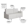 Sofá Cama à Vácuo 2 Lugares Linha Modular Flip Magic - 11