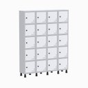 Ver imagem 1 de Armário Locker Guarda Volume Aço Light 20 Portas 138x179,5cm Branco/Cinza