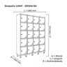 Armário Locker Guarda Volume Aço Light 20 portas 138x179,5cm - 4