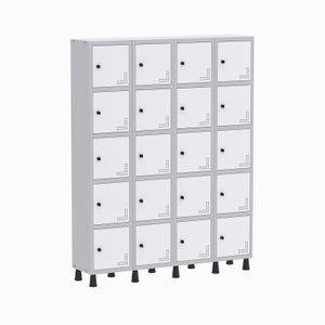 Armário Locker Guarda Volume Aço Light 20 portas 138x179,5cm