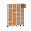 Ver imagem 3 de Armário Locker Guarda Volume Aço Light 20 Portas 138x179,5cm Verde/Cinza