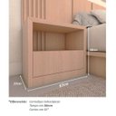 Ver imagem 4 de Cabeceira Queen 3,0m e 2 Mesas Gaveta e Nicho Mdf sob Medida Cor:carvalho Malva